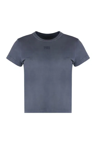 Alexander Wang Logo Print T-shirt In Blue