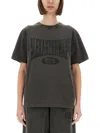 Alexander Wang Logo Print T-shirt In Black