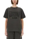Alexander Wang Logo Print T-shirt In Black