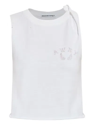ALEXANDER WANG LOGO-PRINT TANK TOP