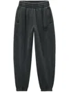 Alexander Wang Logo Printed Elasticated Waistband Track Shorts In Schwarz