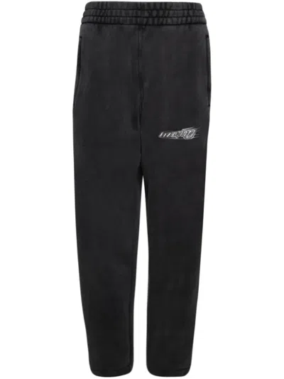 Alexander Wang Logo-print Track Pants In Black
