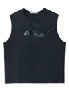 Alexander Wang Logo-print Vest In Blue