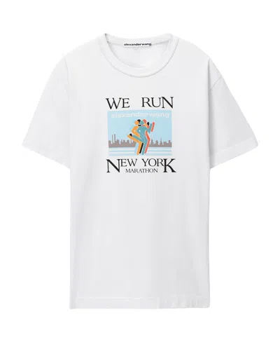 ALEXANDER WANG ALEXANDER WANG LOGO PRINTED CREWNECK T-SHIRT