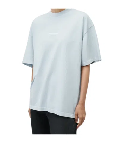 Alexander Wang Logo Printed Crewneck T-shirt In Blue