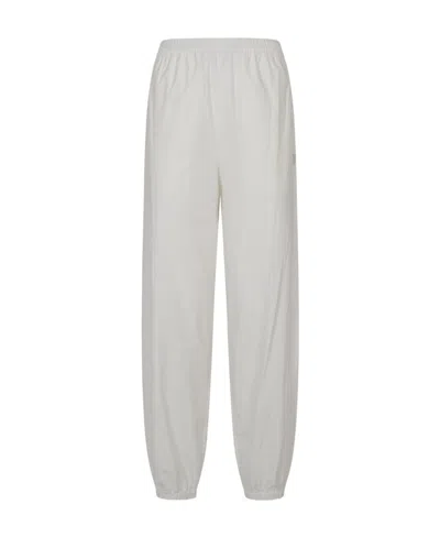Alexander Wang Logo Printed Elasticated Waistband Track Shorts In White