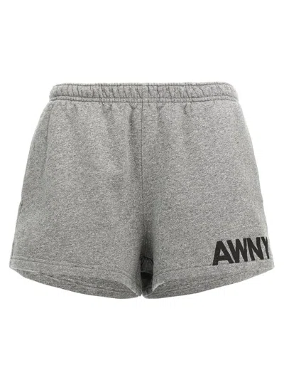 Alexander Wang Shorts Elastic Waistband Side Pockets In Grey