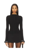 Alexander Wang Logo Ribbed Pullover In Black