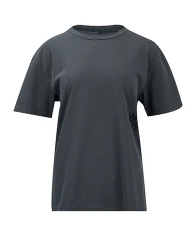 Alexander Wang Logo Short-sleeved T-shirt In Black