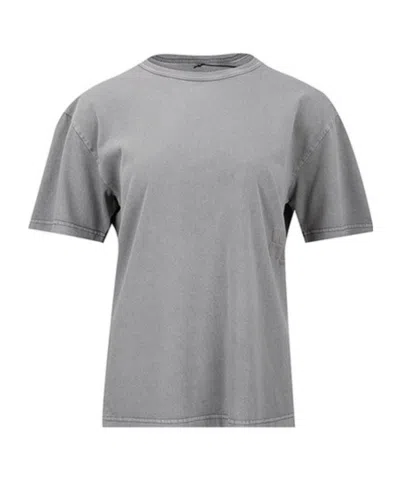 Alexander Wang Logo Short-sleeved T-shirt In Gray