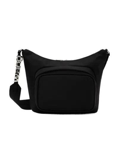 Alexander Wang Logo Shoulder Bag In Black
