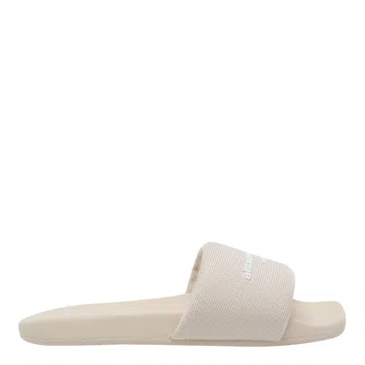 Alexander Wang Women Logo Slide Sandals In Animal Print