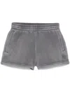 Alexander Wang Logo-stamp Mini Shorts In Grey