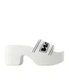 Alexander Wang Aw Webbing Platform Sandals In White