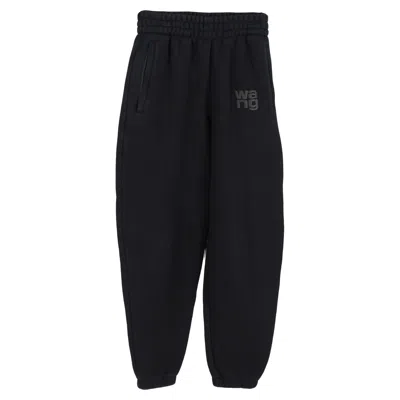Alexander Wang Women Sweatpants With Raised Glitter Logo Detailing In Black