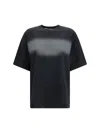 Alexander Wang Reflective Halo Print Logo T-shirt In Black