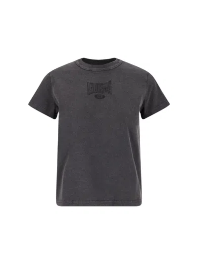 Alexander Wang Logo T-shirt In Faded Black