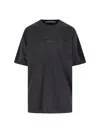 Alexander Wang Gray Embossed T-shirt In Black