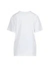 Alexander Wang Essential Jersey Short Sleeve Tee With Puff Logo And Bound Neck Clothing In White