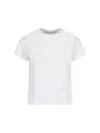 Alexander Wang Crew Neck Embroidered Short Sleeves Top In White