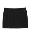 Alexander Wang Logo-tag Cotton Miniskirt In Black
