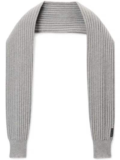 Alexander Wang Logo-tag Scarf In Grey