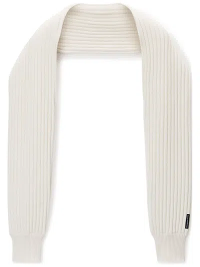 Alexander Wang Logo-tag Scarf In Neutrals