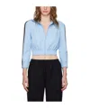 Alexander Wang Cropped Track Jacket With Logo Tape In Blue
