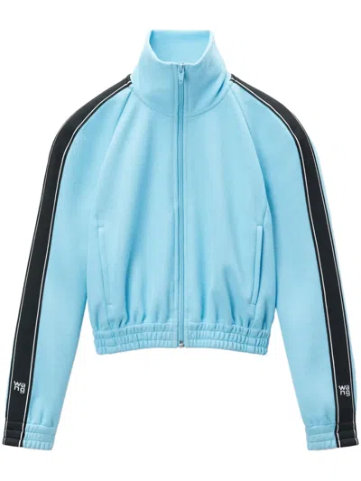 ALEXANDER WANG LOGO-TAPE CROPPED TRACK JACKET