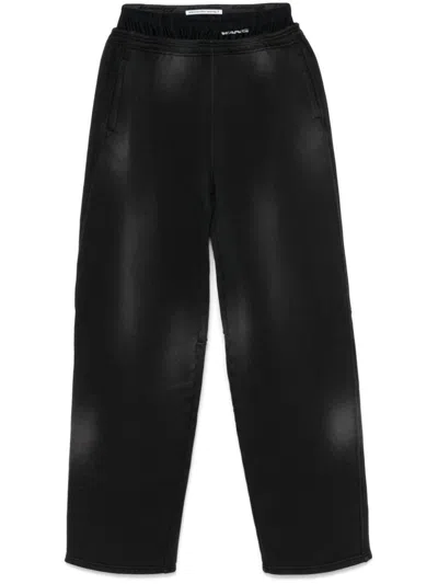 ALEXANDER WANG LOGO-TAPE DETAIL TRACK PANTS