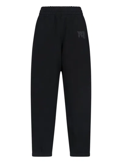 ALEXANDER WANG ALEXANDER WANG LOGO TRACK PANTS – BLACK