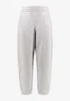 Alexander Wang Jogging Cotton Trouser With Logo In Gray