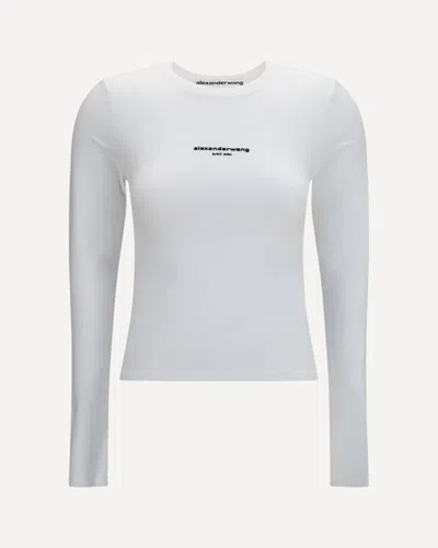 Alexander Wang Stretch Cotton T-shirt For Women In Multi