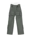 Alexander Wang Logo-waistband Cargo Pants In Gray