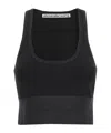 Alexander Wang Scoop Neck Bra Top In Black