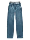 Alexander Wang Jeans With Elasticated Briefs In View In Blue