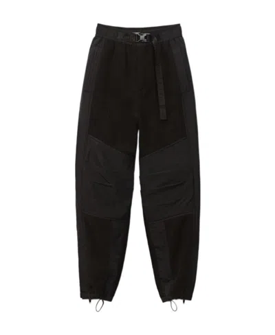 Alexander Wang Logo-waistband Panelled Track Pants In Black