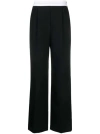 Alexander Wang High Waisted Pleated Pant With Logo Elastic Clothing In Black