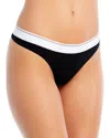 Alexander Wang Logo Waistband Thong In Black