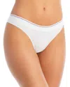 Alexander Wang Logo Waistband Thong In White