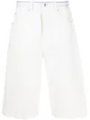 Alexander Wang Logo Board Short In Natural Denim In White