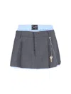 Alexander Wang Logo Wool Blend Mini Skirt