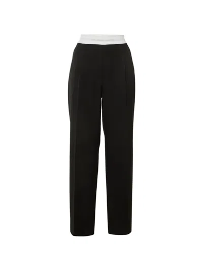 Pre-owned Alexander Wang Logo-band Tailored Trousers In Black