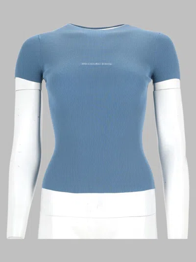Alexander Wang Logo-detail Top In Blue