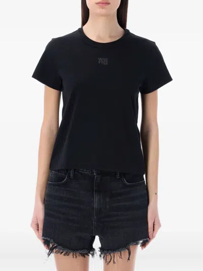 Alexander Wang Logo-detail T-shirt In Black