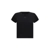 Alexander Wang Puff Logo Shrunken Tee In Cotton Jersey