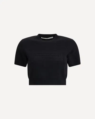 Alexander Wang Women Logoed T-shirt In Black