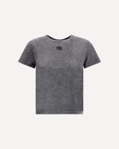 Alexander Wang Logoed T-shirt In Gray