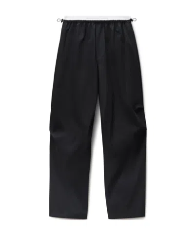 Alexander Wang Logo-elastic Pants In Black