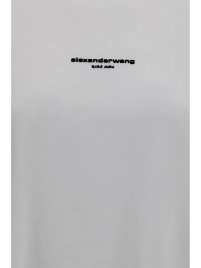 Alexander Wang Logo-embroidered Cotton Long-sleeve Shirt In White